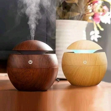 máy xông tinh dầu hình vân gỗ tròn, máy phun sương tạo độ ẩm Phun Tinh Dầu Máy Khuếch Tán Tinh Dầu
