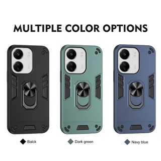 Ốp điện thoại Chống Sốc Giáp Quân Sự Cho Redmi 13 13C 12 12C K50 Gaming A1 A2 Plus 10C 10 Prime K60 Pro K70E K60 Ultra Turbo 4 3 Note12Turbo Vỏ Bảo Vệ Vòng Đứng Ốp điện thoại