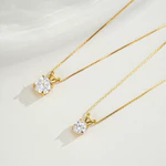 [Đi kèm với chứng chỉ GRA] Vòng cổ Moissanite thật 1CT, Mặt dây chuyền vòng cổ kim cương nữ bạc S925 thời trang — ảnh 3