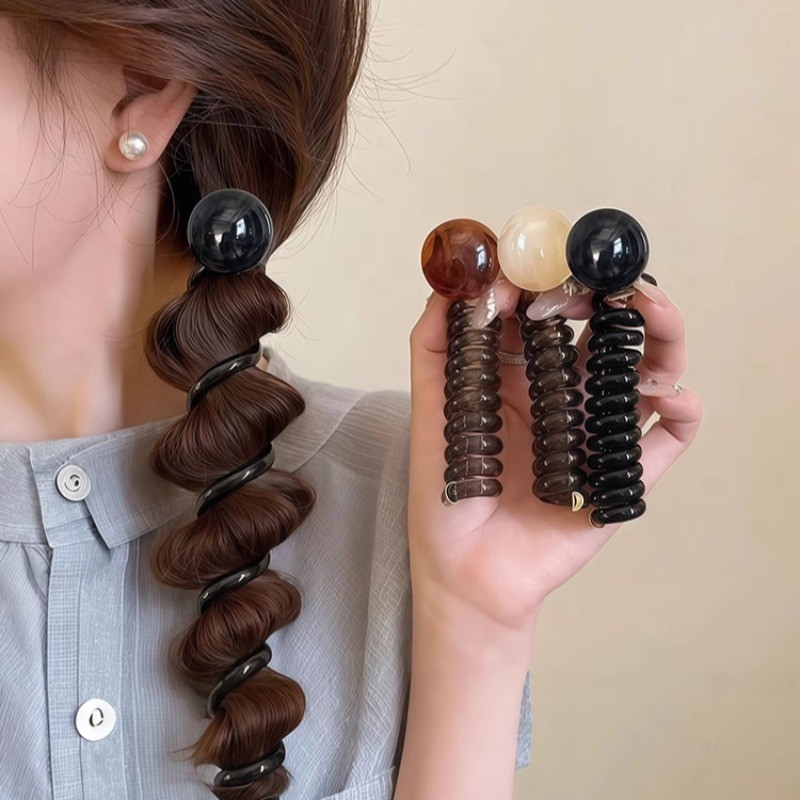 Dây Điện Thoại Retro Dây Buộc Tóc 2026 Phong Cách Mới Cao Cấp Cảm Giác Buộc Tóc Nữ