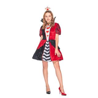 Trang phục nữ hoàng trái tim Nữ hoàng cổ tích - Đầm cosplay công chúa Disney với vương miện và chocker, phù hợp cho người lớn Halloween bữa tiệc giai đoạn fancy ăn mặc lên Trang phục