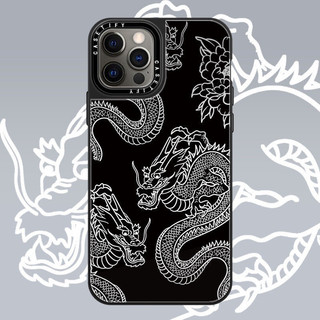 Ốp lưng gương cho iPhone 16 15 14 13 12 11 Pro Max X XR XS, ốp điện thoại chống sốc cứng hình rồng Trung Quốc