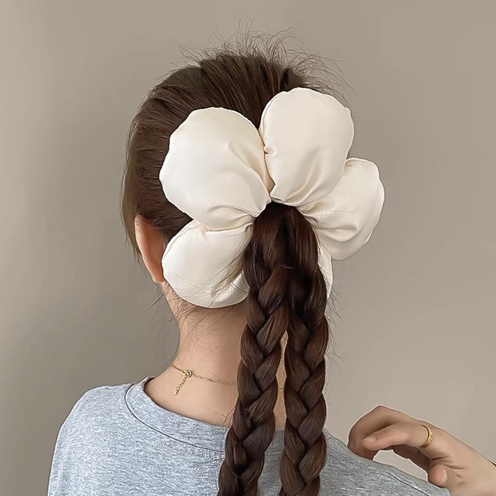 Hoa Lớn Xốp Tóc Scrunchies Thanh Lịch Không Trượt Phụ Kiện Tóc Cho Tiệc Sinh Nhật Đám Cưới