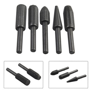 Bộ tập tin Rasp quay 5 chiếc Mũi khắc thép 6mm Shank Máy cắt đôi Tập tin quay siêu cứng để mài gỗ kim loại Sử dụng 5 Cái nhựa hợp kim mềm mại phù hợp dùng cho gia đình căn hộ văn phòng và không gian nhỏ