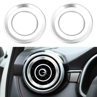 LOOKSHOW 4 Chiếc Ô Tô Cửa Thoát Khí Bao Bộ Phận Nội Thất Vòng Tròn Mouldings Chrome AC Khung Viền Trang Trí Phụ Kiện Tự Động Cho MG ZS MG6 2017-2020 F3J2