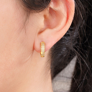 S925 Sterling Bạc Zircon Vòng Bông Tai Trang Sức Thời Trang Đơn Giản Quà Tặng Nữ