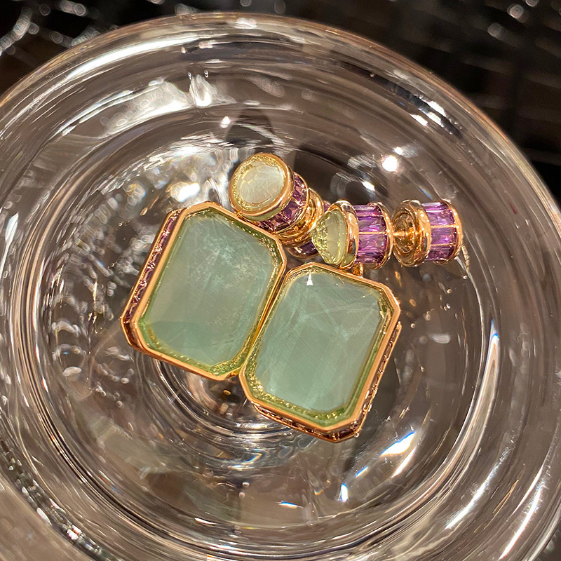 Bông tai zircon phong cách mới sang trọng và thanh lịch