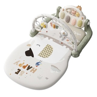 JKDESIGN Baby Piano Play Gym, Thảm tập bò sạc 3 trong 1, Trung tâm hoạt động âm nhạc và đèn cho trẻ sơ sinh Đồ chơi học tập sớm đa chức năng cho bé trai và bé gái