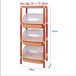 Kệ đựng chén bát nhiều tầng có nắp đậy, Kệ nhựa PP an toàn sử dụng trong gia đình