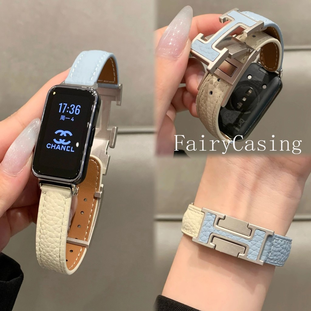 Dây Da Cho Huawei Band 9 8 10 11 Phụ Kiện Đeo Tay Thể Thao Pulseira Dây Đeo