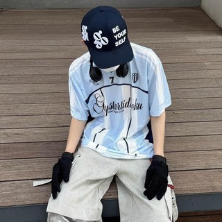 Áo thun nam GKSSS tay ngắn thời trang Mỹ phong cách hip-hop cổ chữ V áo thể thao phong cách trung tính