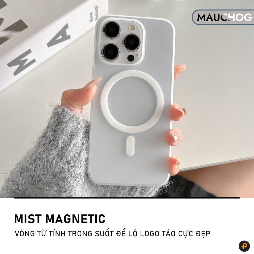 Ốp Lưng Siêu Mỏng Hỗ Trợ Sạc Không Dây Chống Trơn Trượt Cho Điện Thoại iPhone 17 Pro Max 16 15 14 13