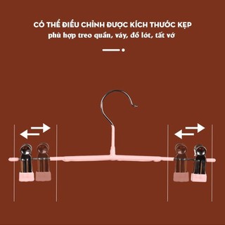 Set 10 Móc Kẹp Quần, Chân Váy Chất Liệu Thép Không Gỉ Chống Trơn Trượt, Móc Kẹp Quần áo, Tất Vớ Chống Gió MAISON
