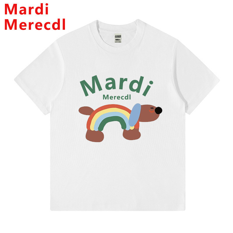 Áo thun ngắn tay Mardi Merecdl dành cho cặp đôi, unisex, nhà thiết kế, in sáng tạo
