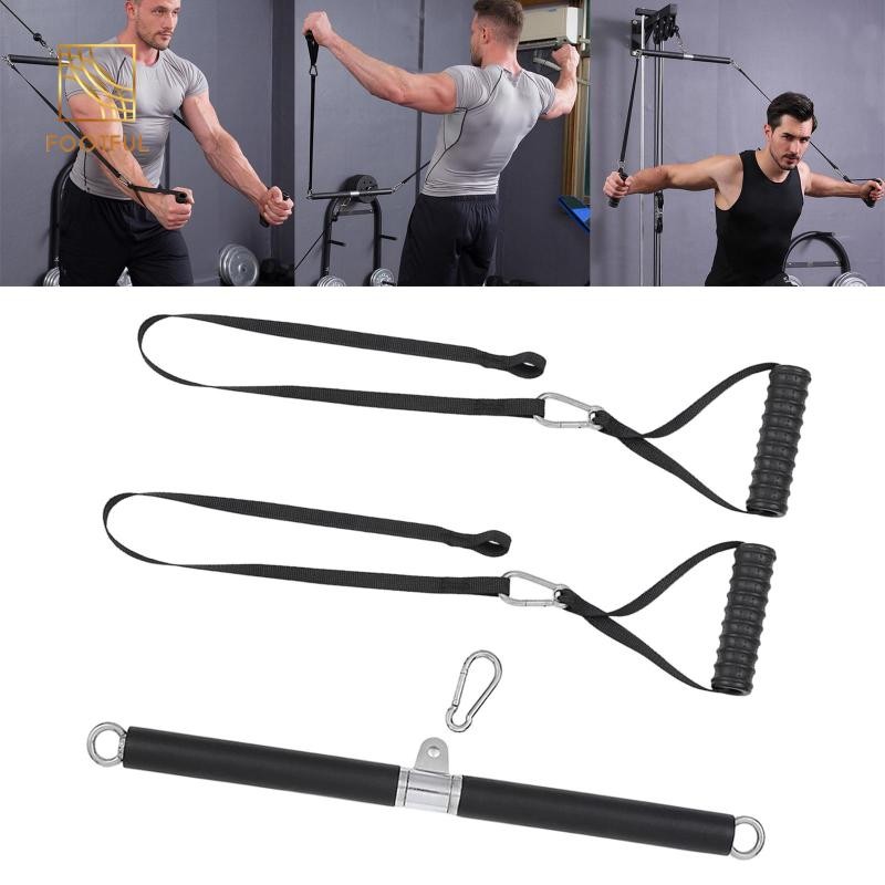 Tricep Dây Thẳng Thanh Tập Luyện Kéo Cáp Máy LAT Tricep Tay Cầm Kéo