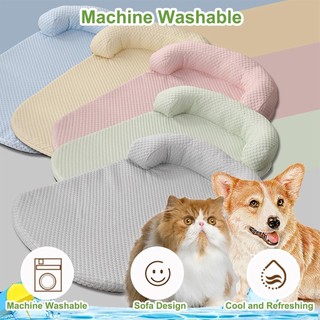 Giường làm mát cho chó, Giường cho chó lớn có Nệm, Chiếu điều hoà cho chó thoáng khí có gối và đáy chống trượt cho thùng, cũi, giường, ghế Sofa