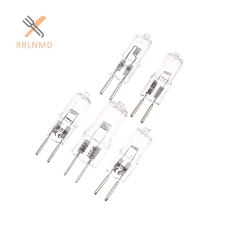 RRLNMD Bóng Đèn G5.3 24V 20W 35W 50W 70W 100W Bóng Đèn Thủy Tinh Bóng Đèn Halogen Hạt