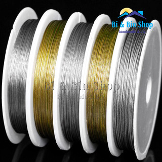 Dây Cước Lõi Thép (Thép bọc nhựa) Không Co Giãn Làm Dây Chuyền Vòng Tay, Trang Sức Handmade