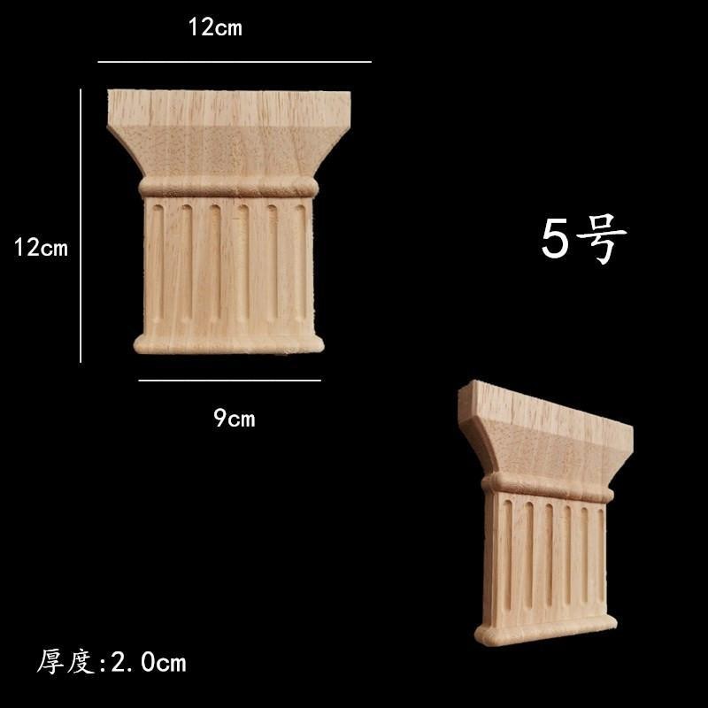 Đầu cột La Mã chạm khắc gỗ nguyên khối, cột hỗ trợ bên tủ, đầu hoa trang trí, chân cột RZ3B