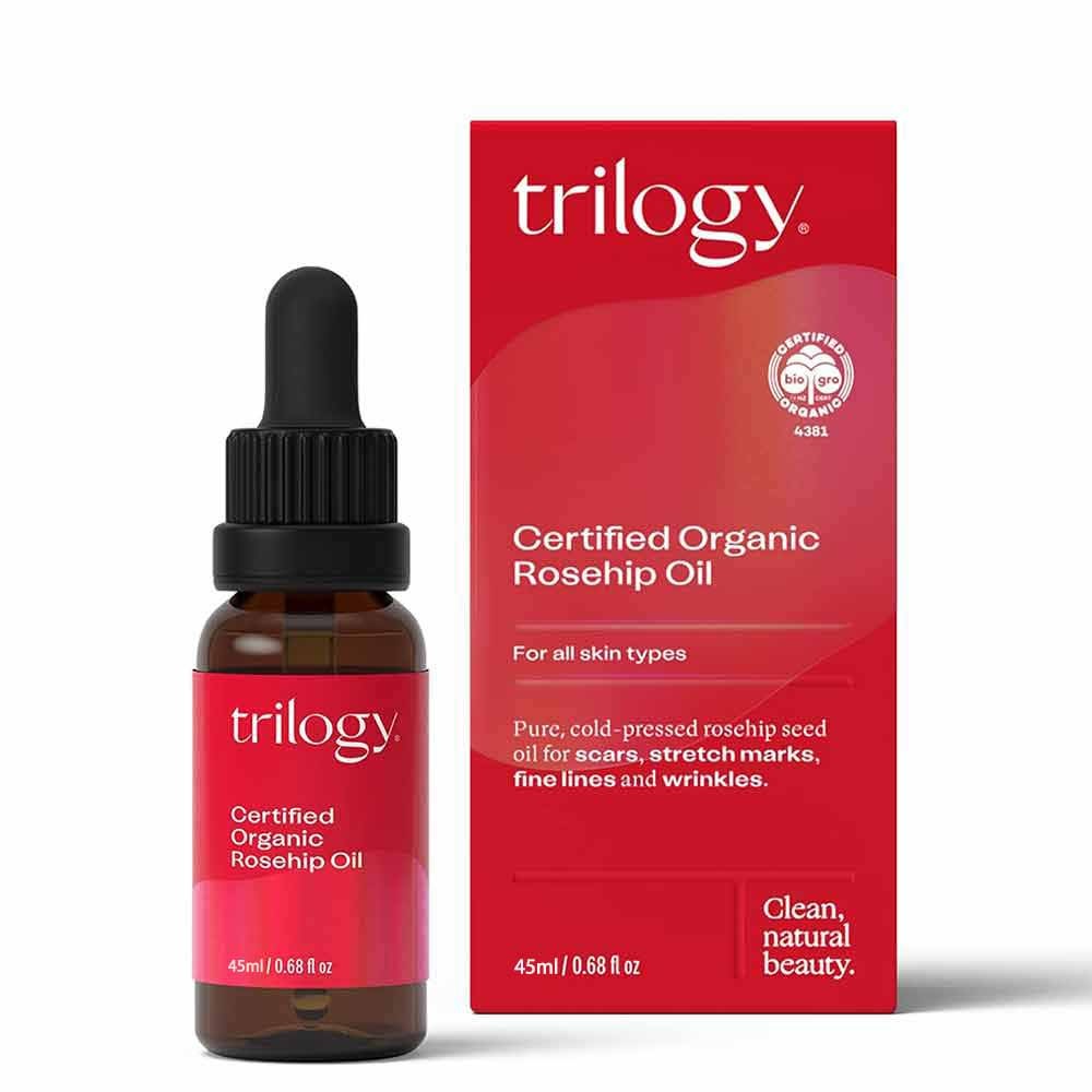 Trilogy Organic Rosehip Oil (45ml) removes wrinkles and moisturizes