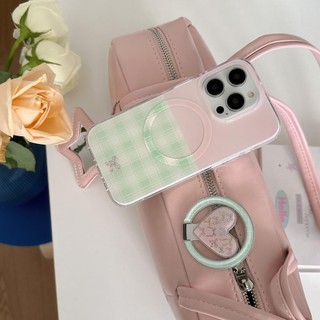 Ốp Lưng Cứng Tương Thích Với iPhone 13 14 14Pro 14ProMax 15 15Pro 15ProMax 16 16Pro 16ProMax 17 17Pro 17ProMax Vỏ Nam Châm Họa Tiết Nối Xanh Hồng