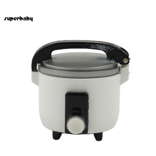 (Superbaby) Nồi Cơm Điện Mini Chi Tiết Tinh Tế DIY Phụ Kiện Nhựa Mô Phỏng Nồi Cơm Điện Trẻ Em Quà Tặng Cho Cảnh Nhà Bếp