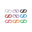 10 Cái / gói Hợp Kim Kẽm Màu Sơn Hình Chữ S Carabiner Hai Đầu Lò Xo Vòng Chìa Khóa Hành Lý Phần Cứng Mặt Dây Chuyền Tự Làm Phụ Kiện Trang Sức