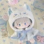 Quần áo búp bê Cotton FUHUIOT 10cm, Bộ đồ dễ thương Trang phục quần áo búp bê 20cm, Không có thuộc tính Quần áo búp bê Áo choàng sang trọng Trang phục Bộ quần áo búp bê màu xanh Quà tặng trẻ em