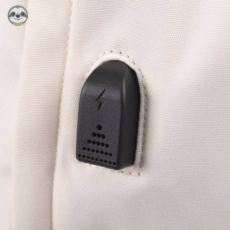 Phong cách Nhật Bản Muji Style / Màu trơn chống nước kèm ba lô USB / Ba lô du lịch máy tính giải trí