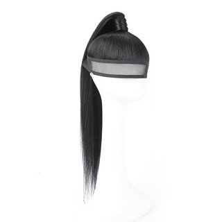 Trang Phục Cổ Hanfu Ming Made Nam Tóc Giả Che Lưới Khăn Lau Một Nam Nữ Lưới Gạc Tóc Full Đầu Đuôi Ngựa Kiểu Tóc 5.23 TPBC