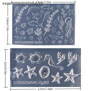 [savemoneyeveryday] 1 Chiếc Vỏ sò Sao Biển sứa Vỏ sò 3D Khuôn Làm Móng Silicon Mùa Hè Dòng Đại Dương DIY Khuôn Silicon Móng Tay Nghệ Thuật Khuôn [vn]