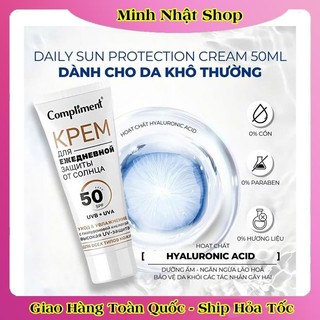 Kem Chống Nắng Compliment Spf 50 UVB + UVA phù hợp da khô, da dầu và da hỗn hợp của Nga