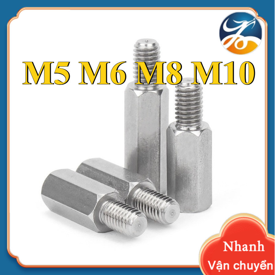 Trụ inox M5 / M6 / M8 / M10，chân inox Đực Cái, Cái Cái,Cọc inox đỡ Ốc ...