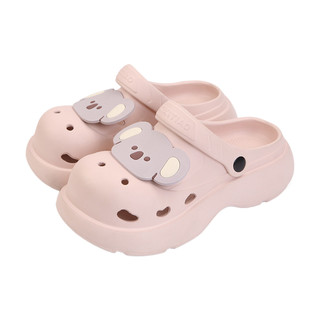 XIXITIAO Giày Sandal Đế Dày Tăng Chiều Cao Dép Dễ Thương Koala Nữ Ngoài Trời Mùa Hè
