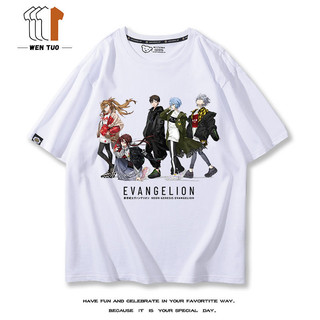 Neon Genesis Evangelion Phiên Bản Sân Khấu EVA Hàng Hóa Đồng Thương Hiệu Dạo Phố Rời Cặp Đôi Nam Nữ Tay Ngắn T @