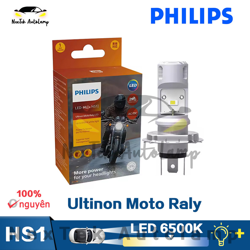 Philips Ultinon Essential MOTO Rally HS1 LED 6500K 12W 12V PX43T BÓNG ...