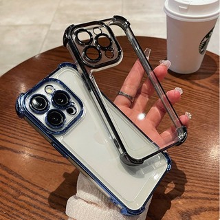 Ốp lưng iPhone túi khí chống sốc, kèm nắp bảo vệ camera cho iPhone 11 12 13 14 15 16 17 Pro Max