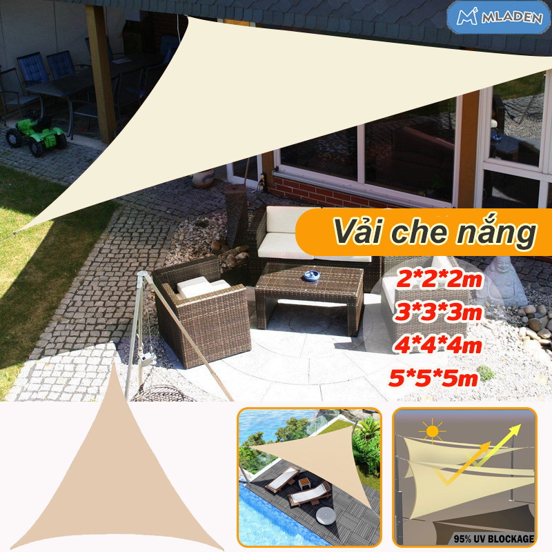 Vải che nắng，Bạt vải hình tam giác，Lưới Che Nắng Tam Giác，Dễ dàng cài đặt，Chặn 95% tia UV