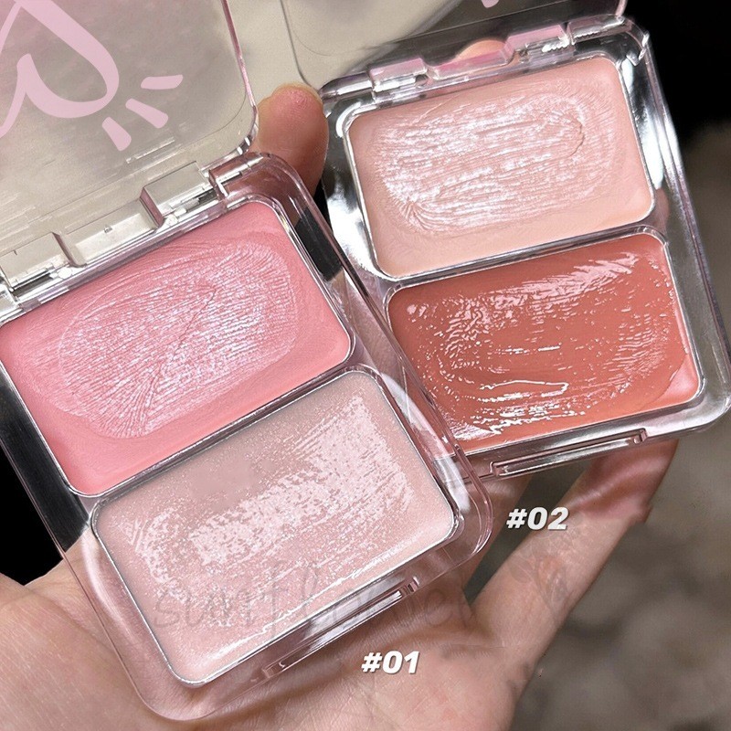 [hướng dương] Vitality Water Gloss Kem má hồng hai màu Làm sáng mặt Sửa chữa độ bóng cao Đa năng đa năng