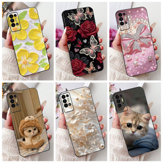 Vỏ điện thoại Tecno Pova 2 LE7 / Pova 3 LF7n họa tiết hoa thanh lịch, TPU silicon mềm