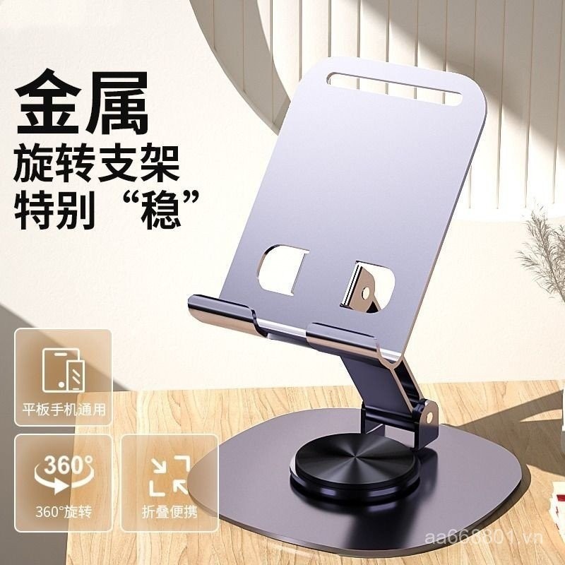 Giá đỡ máy tính bảng xoay bằng kim loại, có thể gập lại, di động, đa chức năng, giá đỡ điện thoại lười biếng, quà tặng tùy chỉnh