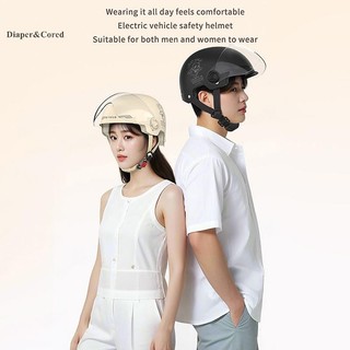 DIAPER & CORED 1 chiếc xe máy mùa hè phổ thông bốn mùa chống nắng xe điện nửa mũ bảo hiểm YTH