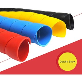 Bảo vệ tay cáp xoắn ốc 1M Chống mài mòn PP Dây chống cháy Vỏ bảo vệ ống thủy lực Bọc 25 đến 40mm Sử dụng
