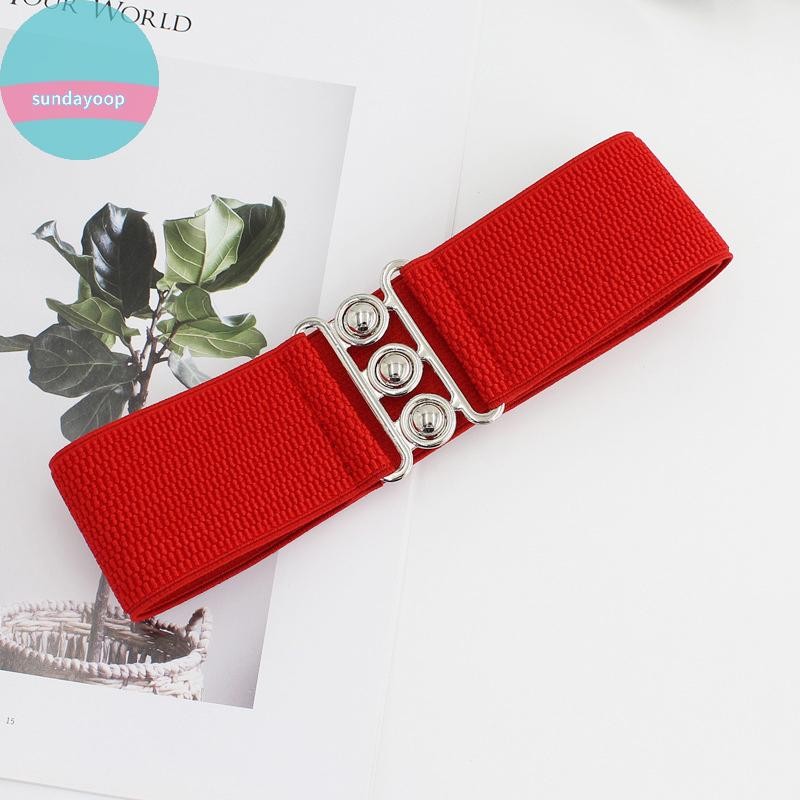 Sund Dây Co Giãn Rộng 5cm Thắt Lưng Co Giãn Eo Rộng Vintage Co Giãn Cinch Có Khóa Thắt Lưng Dây Thắt Lưng Cho Nữ VN