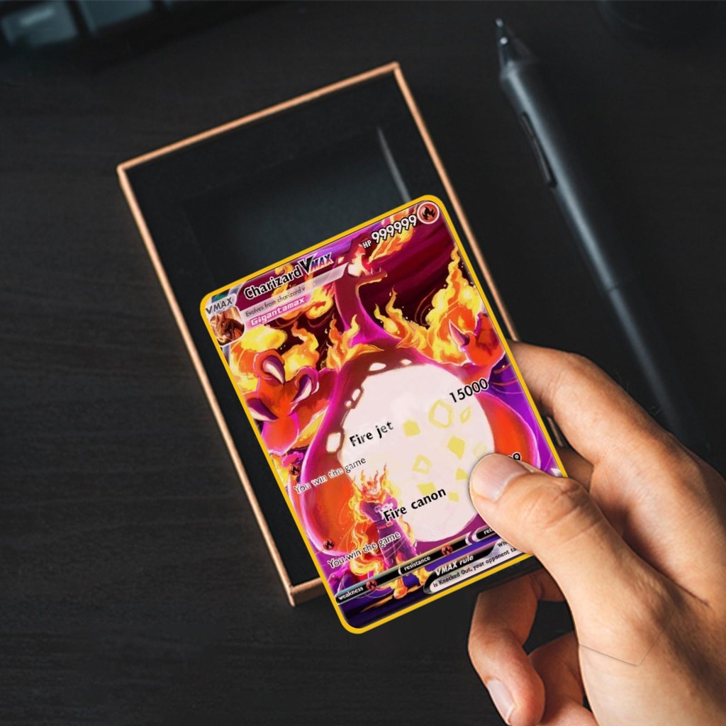 Charizard VMAX 999999Điểm Vàng Kim Loại POKEMON Thẻ Siêu Hiếm Pokemon Bộ Sưu Tập Thẻ Quà Tặng Cho Trẻ Em Người Hâm Mộ sonlekvn
