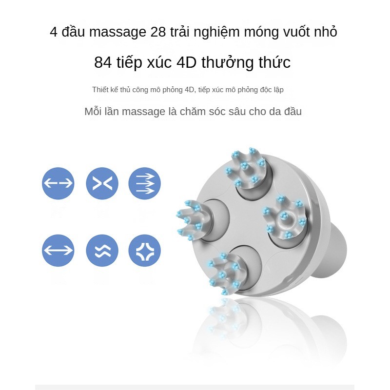 Máy mát xa đầu thông minh Nhào da đầu Kinh tuyến Nạo vét thú cưng Đau đầu Massage Máy mát xa điện