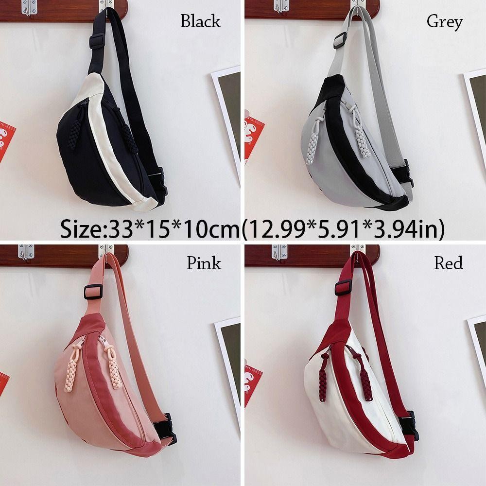 Túi đeo thắt lưng HOBBYIN, Túi đeo ngực nữ đa chức năng màu sắc phù hợp, Vải di động Giải trí Túi đeo thắt lưng chạy bộ dung tích lớn Thể thao