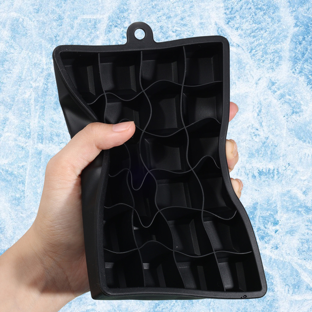 [H & L] Khay đựng đá viên an toàn thực phẩm cao cấp - Khuôn silicon 24 lưới linh hoạt, bề mặt chống dính & thiết kế có thể xếp chồng lên nhau, Máy rửa chén an toàn để làm sạch dễ dàng