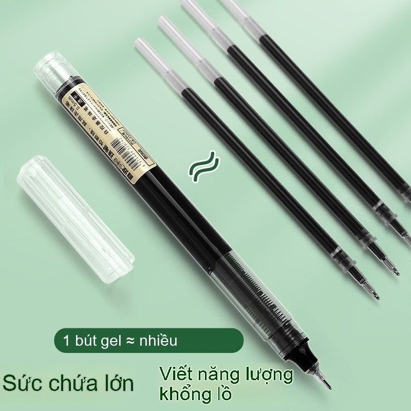 Bút Mực Gel 0.5mm 3 Màu Đen, Xanh, Đỏ - Bút Mực Nước Nét Chữ Đẹp, Mực Đều, Trơn Mượt Phù Hợp Văn Phòng, Học Sinh