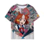 YB1 Umamusume Lọ Lem Màu Xám Oguri Cap Belno Light Full Graphic Áo Thun Mùa Hè Anime Tay Ngắn Top BY1